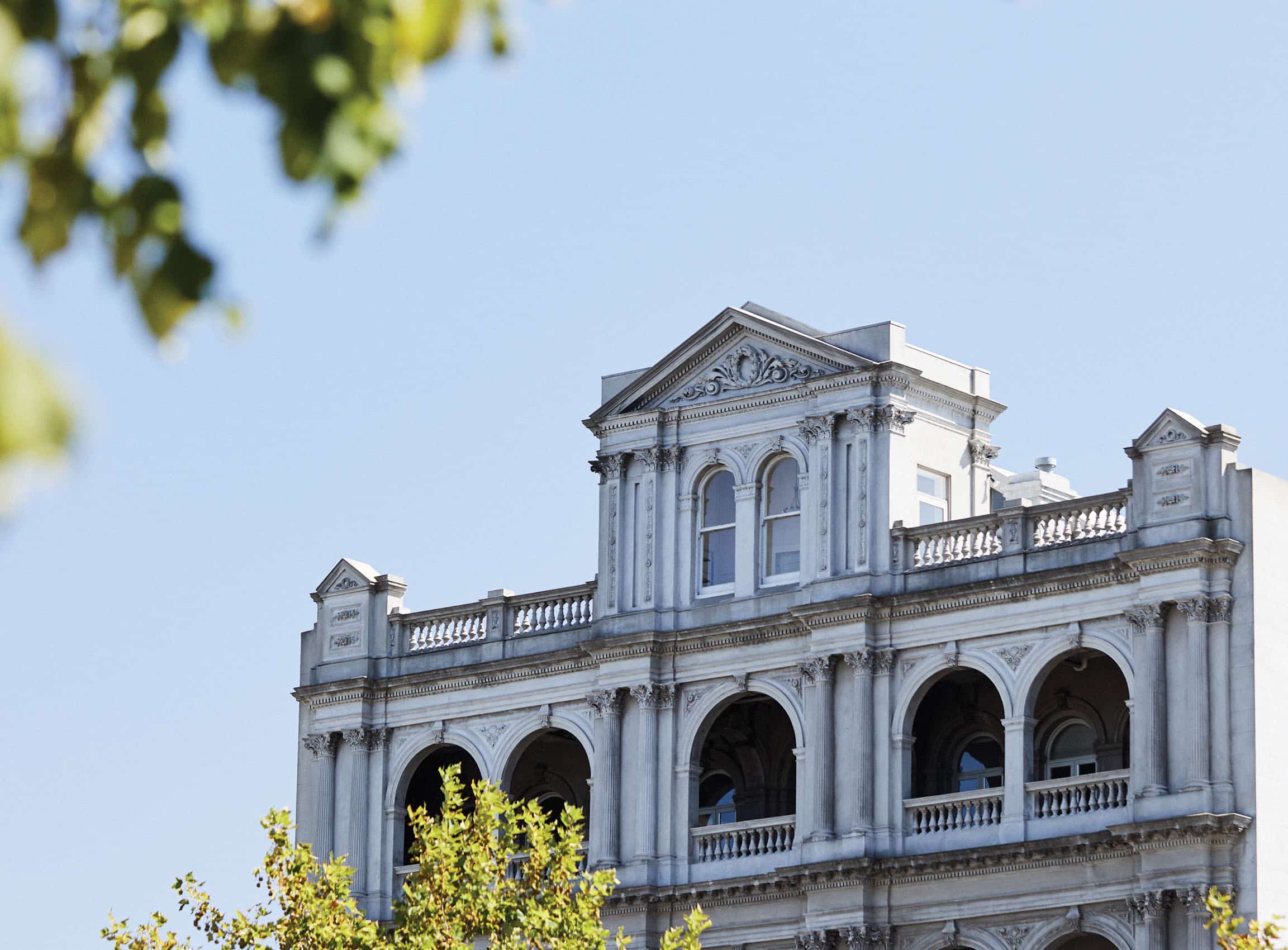 Classic architecture and iconic buildings in historic Albert Park.