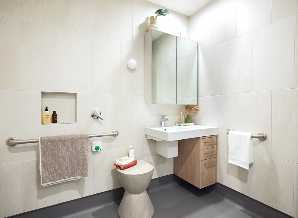 Bathrooms offer plenty of space and feature clean lines and easy to use fittings.